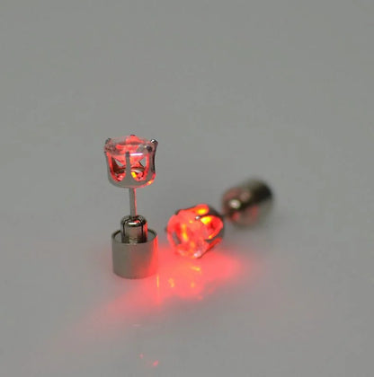 LED Light Stud Earrings, perfect for parties, festivals, and special occasions, adding glow and sparkle to your look.