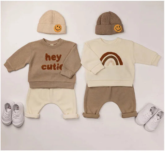 100% Organic Cotton 2-Piece Set by Krystina Trendify, breathable and eco-friendly for kids' comfort and style.