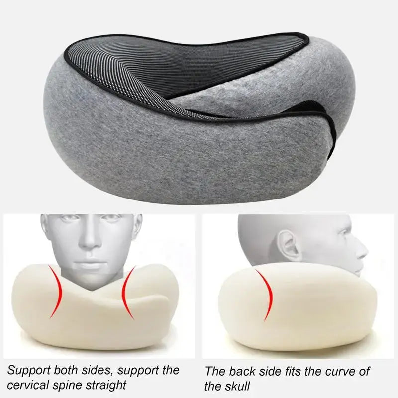 Travel Neck Pillow – Memory Foam for Comfortable Support