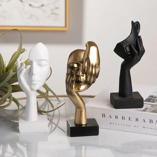 Abstract thinker statue combining intellectual depth and creative design for sophisticated decor