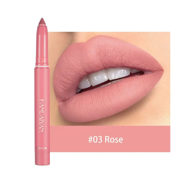 12 Color Matte Lipstick Pen by HANDAIYAN, waterproof and long-lasting for bold, flawless lips.