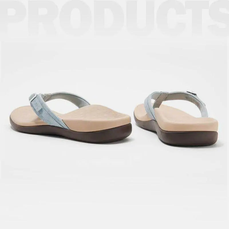 Orthopedic sandals with arch support and shock absorption by Krystina Trendify