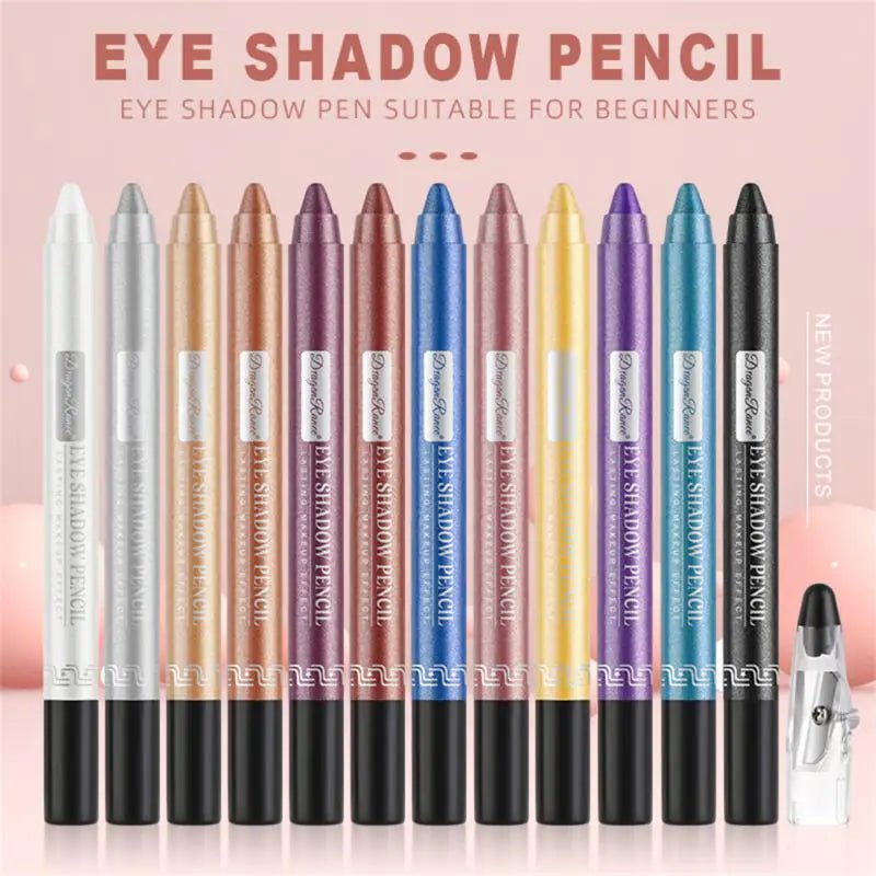 12 Colors Eyeshadow Pencil Set – Long - Lasting & Vibrant - Krystina Trendify