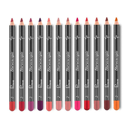 12 Colors Eyeshadow Pencil Set by Pudaier, waterproof with vibrant shades for easy and creative eye makeup.