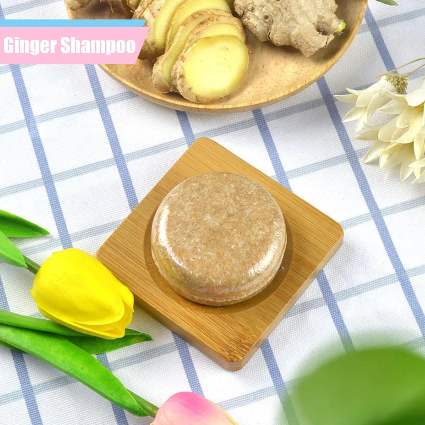 Ginger Polygonum Soap Shampoo Bar for natural, healthy hair growth