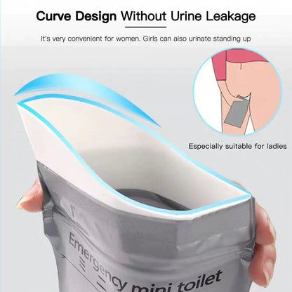 Compact emergency urinal bag for travel and outdoor use by Krystina Trendify