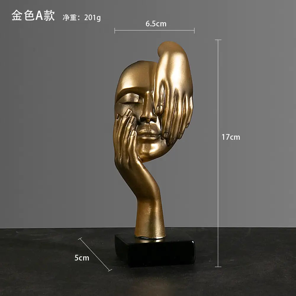 Abstract thinker statue combining intellectual depth and creative design for sophisticated decor