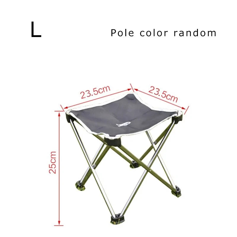 Foldable camping chair and stool set by Krystina Trendify, perfect for outdoor adventures