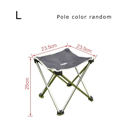 Foldable camping chair and stool set by Krystina Trendify, perfect for outdoor adventures