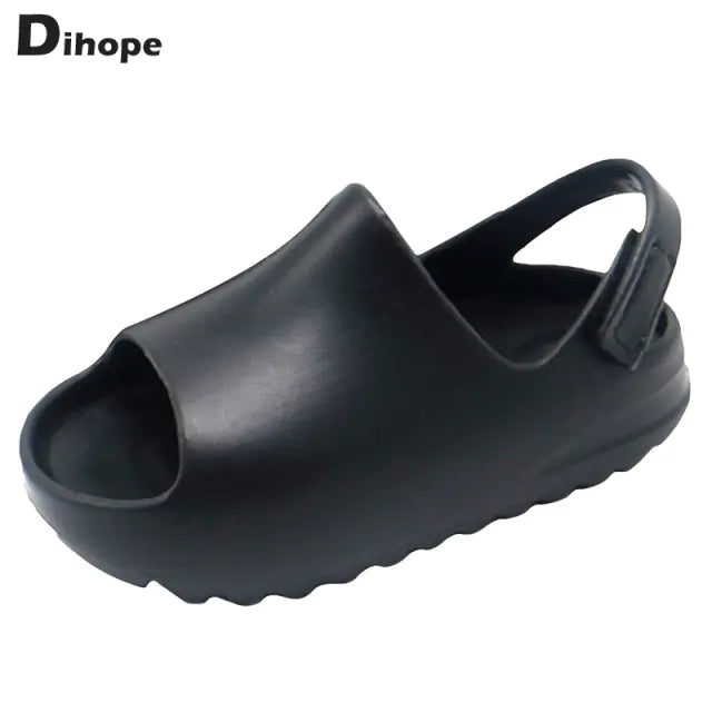 Breathable, non-slip baby slip-on sandals by Dihope in cute designs for sunny days.