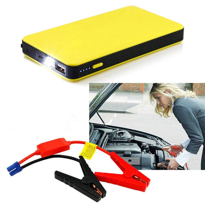 Multifunctional power bank by Krystina Trendify with charging capabilities and LED flashlight for emergencies.