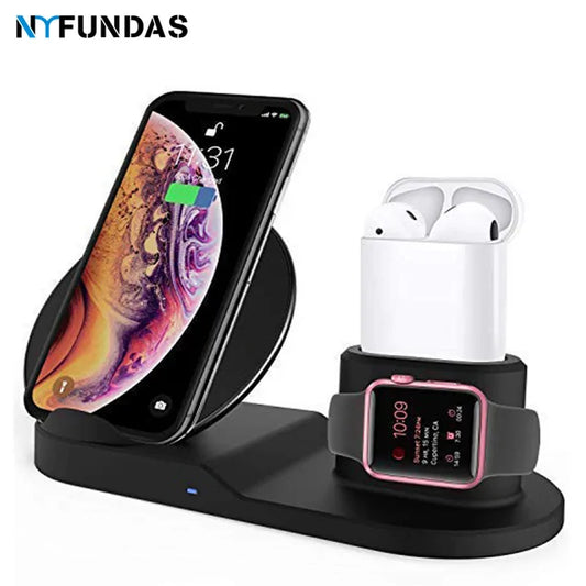 Sleek wireless charger by NYFUNDAS, compatible with Qi-enabled devices for fast and efficient charging.