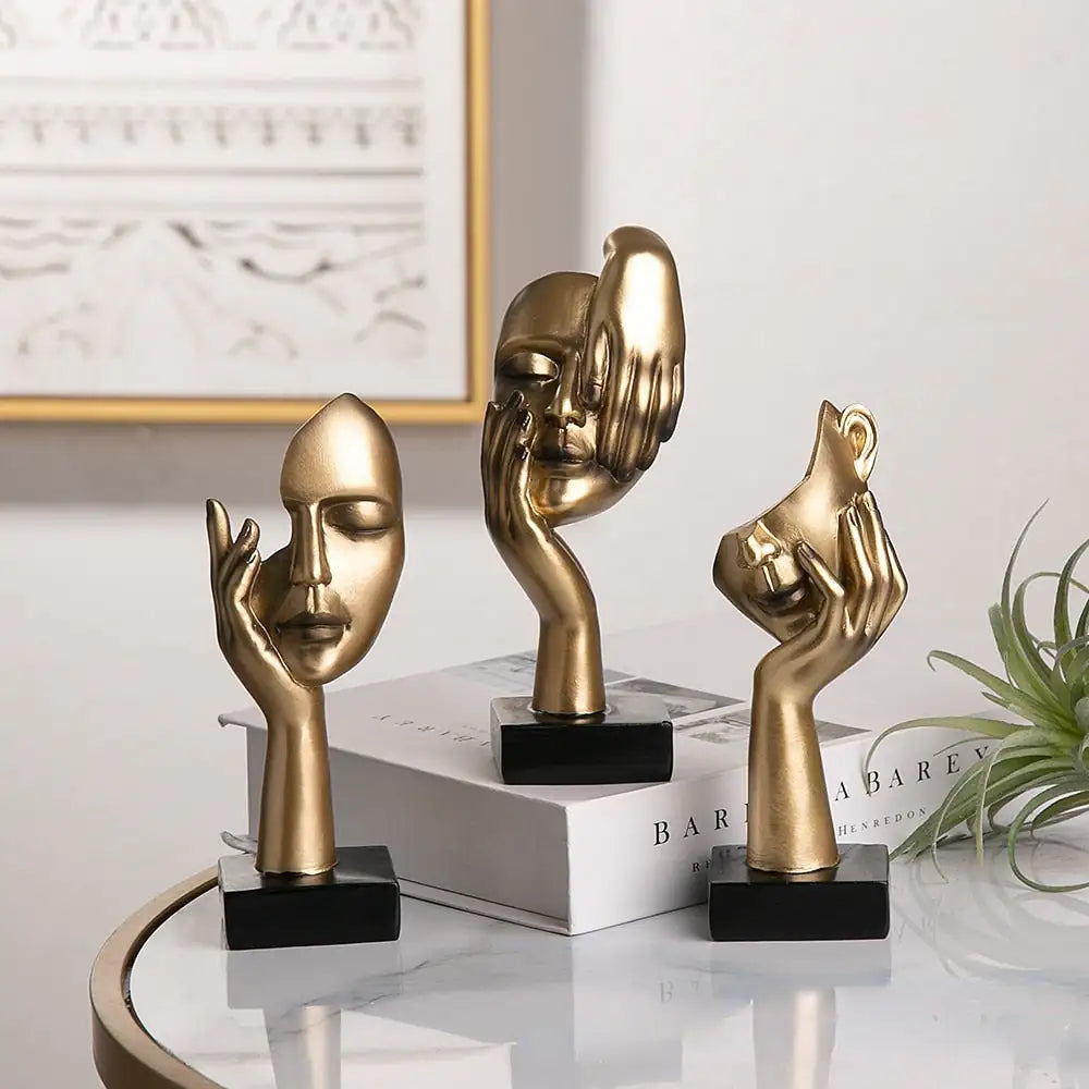 Abstract thinker statue combining intellectual depth and creative design for sophisticated decor