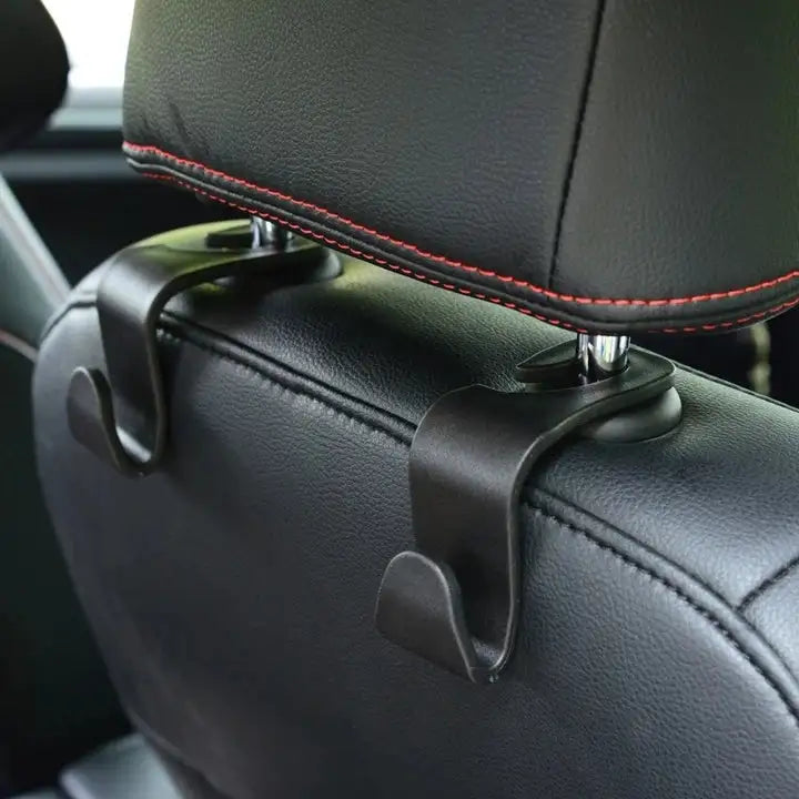 Durable Auto Headrest Hangers for organized and clutter-free car travel by Krystina Trendify.