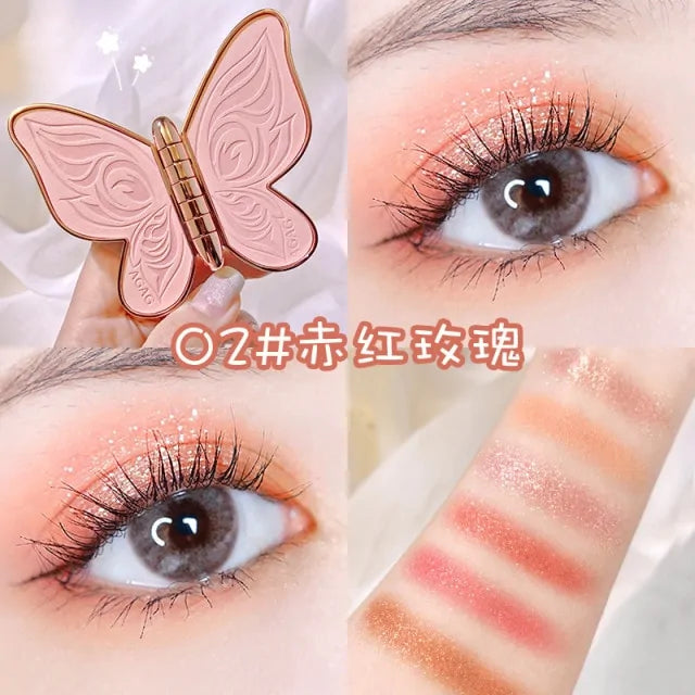 6 Colors Eyeshadow Palette Butterfly with vibrant shades for endless looks.
