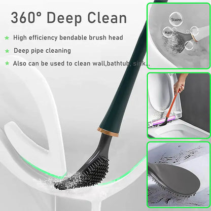 Antimicrobial toilet brush with durable design for a hygienic and sparkling bathroom