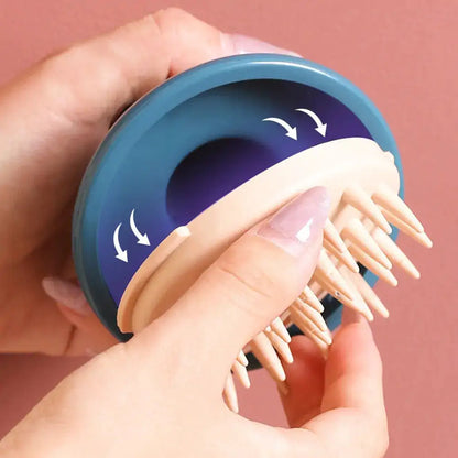 Handheld scalp massaging shampoo brush by Krystina Trendify for healthy hair and soothing scalp care.