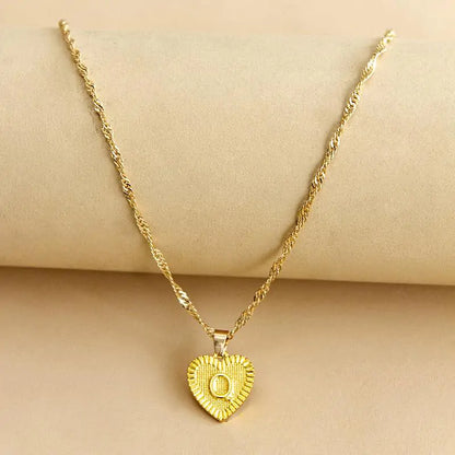 Initial Letter Heart Pendant Necklace – Personalized & Elegant Jewelry