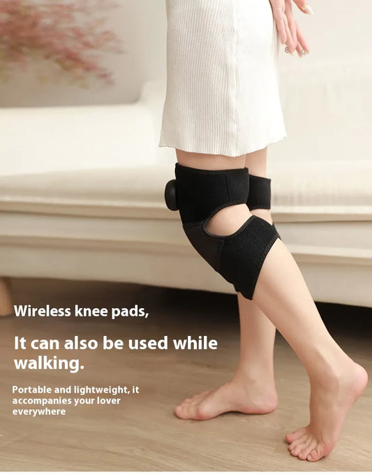 Self-heating knee pads with adjustable temperature and lightweight design for comfort in cold weather.