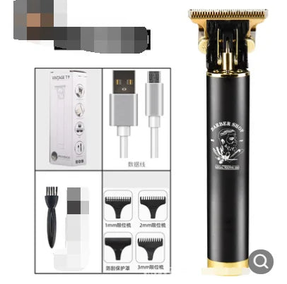 USB Electric Hair Clippers with multiple attachments and quiet motor for professional haircuts.