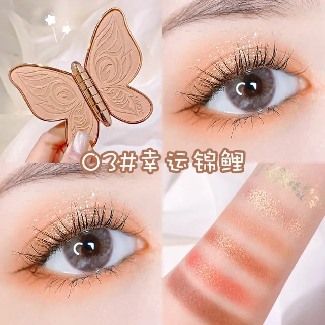 6 Colors Eyeshadow Palette Butterfly with vibrant shades for endless looks.
