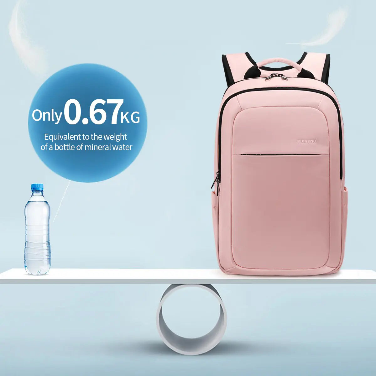 15.6" TIGERNU laptop backpack with anti-theft technology, durable design, and lifetime guarantee. Ideal for school and commuting.