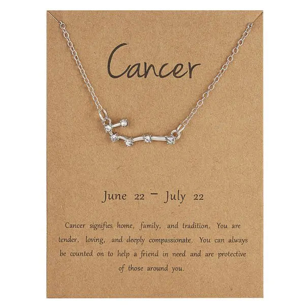 12 Constellation Zodiac Sign Necklace, perfect for astrology lovers