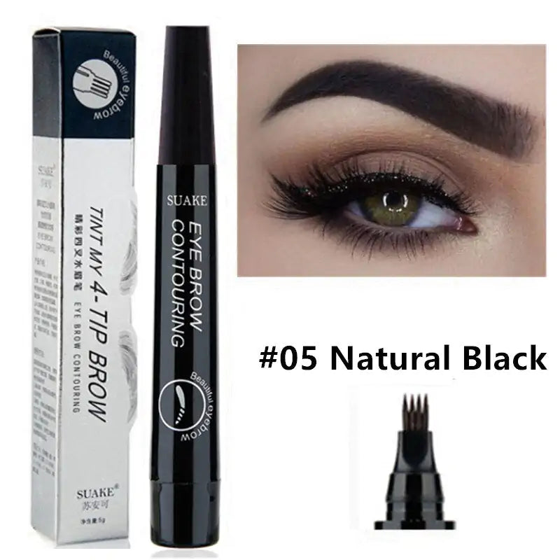 Waterproof Natural Eyebrow Pencil for smudge-proof, defined brows