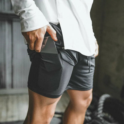 Fitness Running Shorts by Krystina Trendify offering flexibility, comfort, and secure storage for running and workouts.