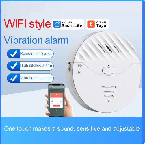 WiFi smart vibration anti-theft alarm by Krystina Trendify for property security