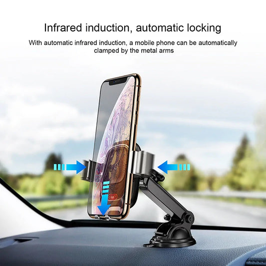 Fast wireless car charger by Krystina Trendify for efficient and hands-free phone charging.