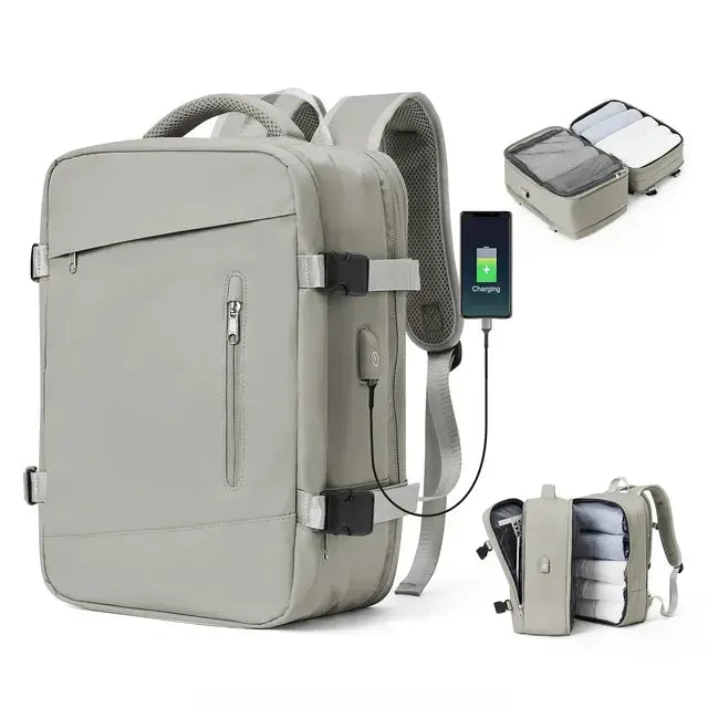 Expandable anti-theft travel backpack by Krystina Trendify