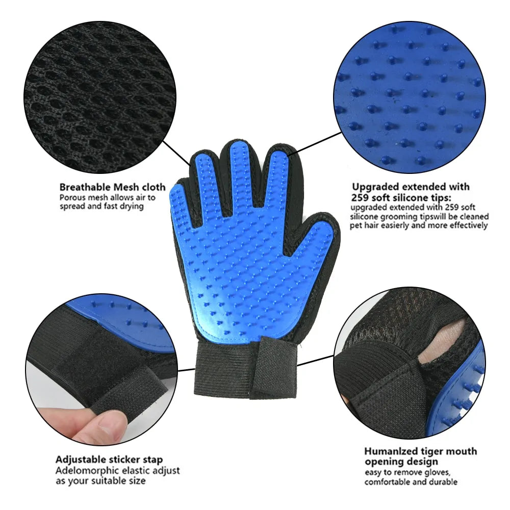 Deshedding hair gloves for easy fur removal and a clean home