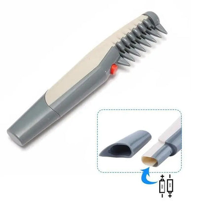 Electric pet grooming brush for a shiny, healthy coat with quiet and gentle grooming