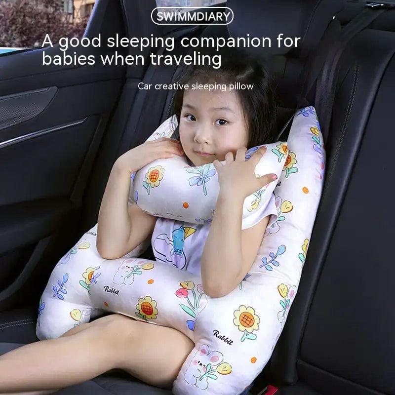 H-Shape kids car travel pillow by Krystina Trendify for adjustable comfort