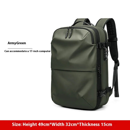 Expandable backpack by Krystina Trendify with anti-theft lock for travel