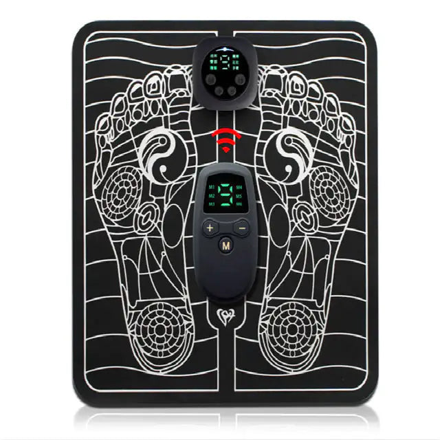 Electric pad muscle stimulator with 6 modes and portable design for workouts and recovery.