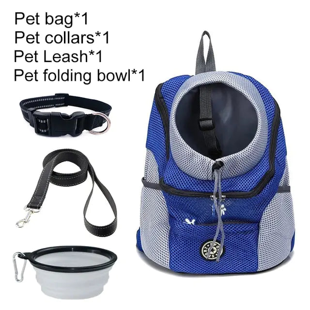 Pet travel carrier bag by Krystina Trendify with adjustable straps and spacious design