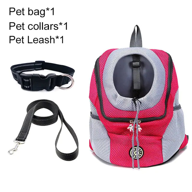 Pet travel carrier bag by Krystina Trendify with adjustable straps and spacious design