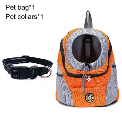 Pet travel carrier bag by Krystina Trendify with adjustable straps and spacious design