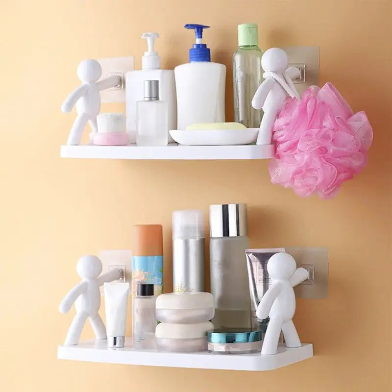 Sleek Bathroom Shelves Storage Rack Organizer by Krystina Trendify for decluttering and organizing towels, toiletries, and skincare essentials.