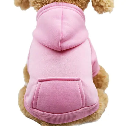 Soft fleece dog hoodie, warm pet sweatshirt, cozy hooded dog sweater.