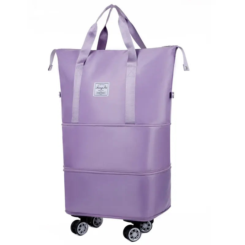 Expandable travel bag with waterproof material, lightweight design & large storage capacity.