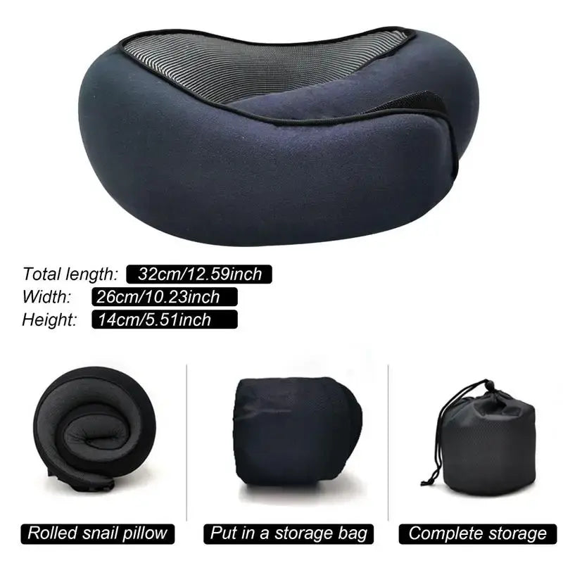 Travel Neck Pillow – Memory Foam for Comfortable Support