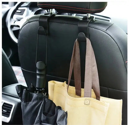 Durable Auto Headrest Hangers for organized and clutter-free car travel by Krystina Trendify.