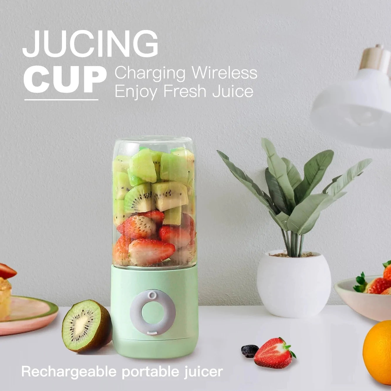 Electric juicer for smoothies with powerful, easy-to-use design for nutritious drinks.