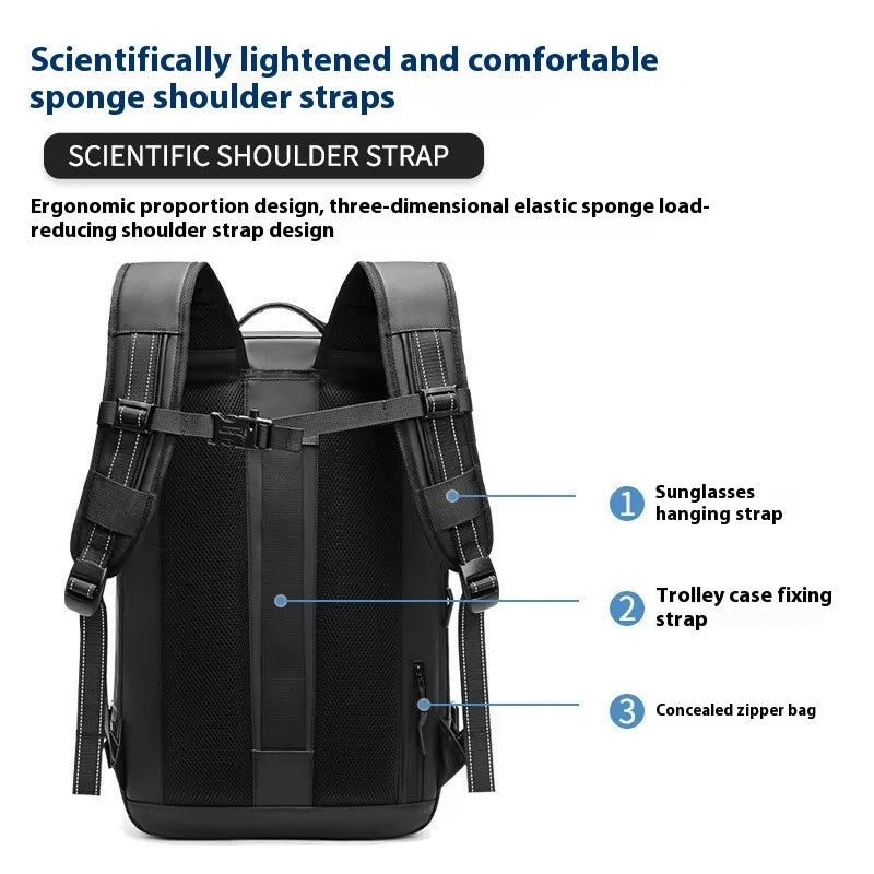 Expandable backpack by Krystina Trendify with anti-theft lock for travel