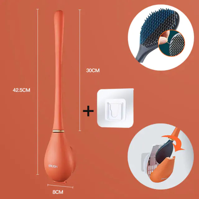 Antimicrobial toilet brush with durable design for a hygienic and sparkling bathroom