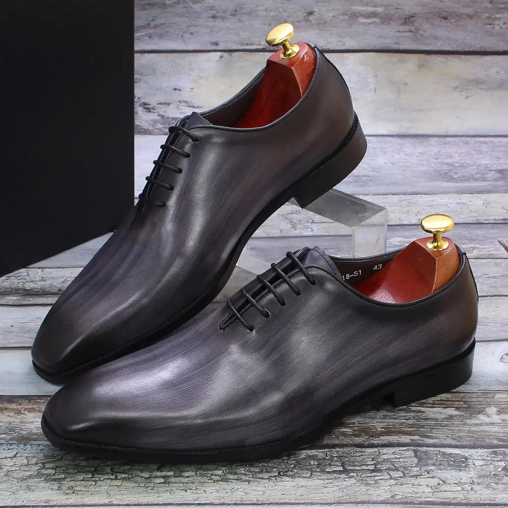 Handmade leather Oxfords, Ardito Successor shoes by Krystina Trendify in vibrant colors.