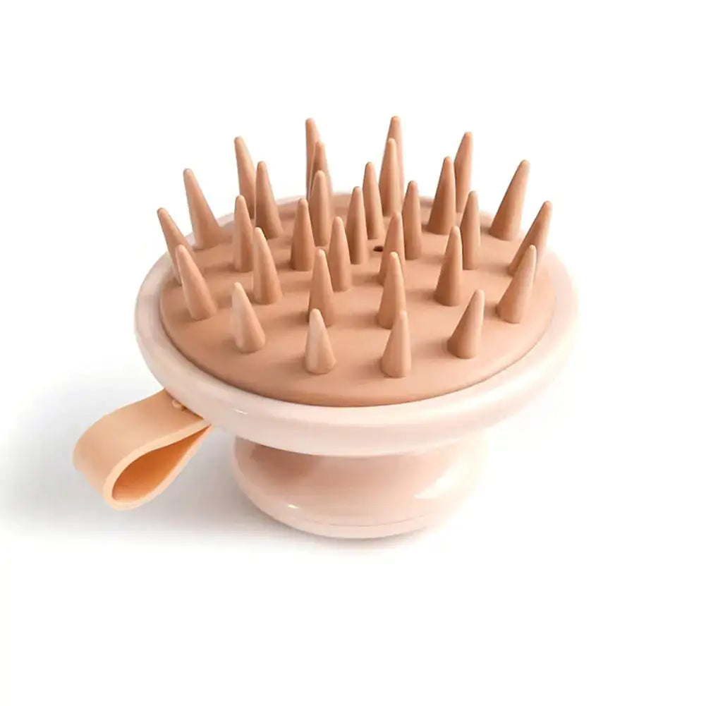 Handheld scalp massaging shampoo brush by Krystina Trendify for healthy hair and soothing scalp care.